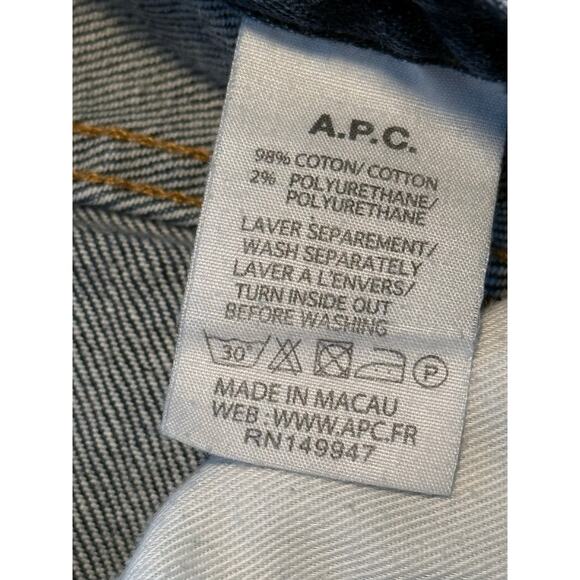 APC Petit New Standard classic medium wash whiskered selvedge denim slim jeans - Picture 8 of 8